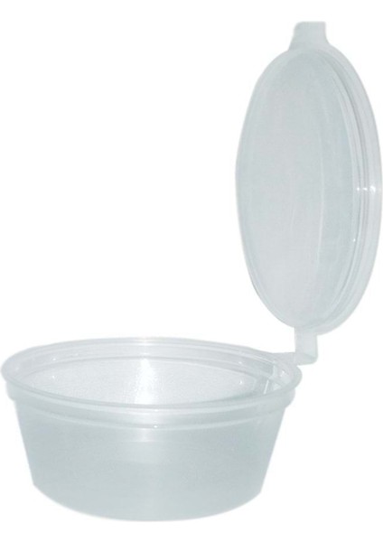 Sert Plastik Kapaklı Sos Kabı 60 cc - 50'li