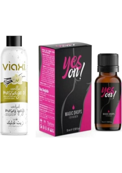 Yeson Magic Drops For Women 15 Ml+ Vanilyalı Masaj Yağı 177 ml