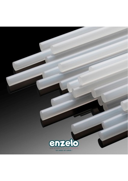 Enzelo İnce Tip Şeffaf Sıcak Silikon Mum Çubukları 1 Kg (80 Adet) – Hızlı Yapışma, Kokusuz ve Çevre Dostu Kullanım