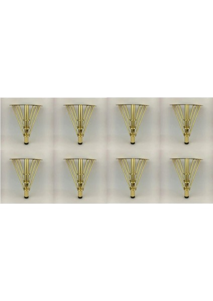 Venüs Model 15 cm Gold Metal Mobilya, Dolap, Koltuk, Tv Ünitesi Ayakları (8 Adet) Ayak