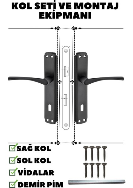 Kapı Kolu Bravo Siyah Aynalı Oda