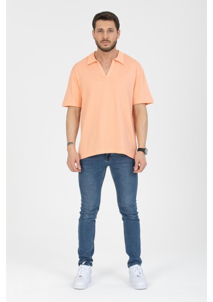 Erkek %100 Pamuk V Yaka T-Shirt - Rahat Kesim, Günlük Kullanım Için Ideal