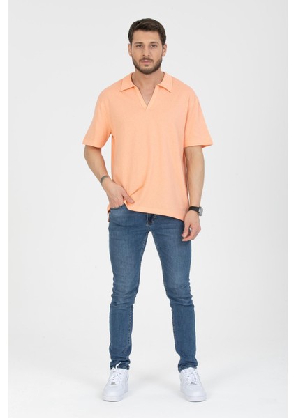 Erkek %100 Pamuk V Yaka T-Shirt - Rahat Kesim, Günlük Kullanım Için Ideal