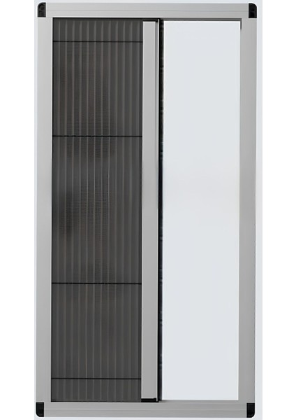 Pileli Plise Sürgülü Akordiyon Katlanır Pencere Sinekliği (Beyaz Renk) modelleri