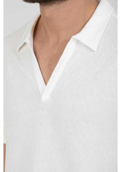 Erkek %100 Pamuk V Yaka T-Shirt - Rahat Kesim, Günlük Kullanım Için Ideal