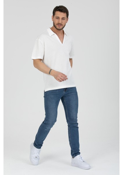 Erkek %100 Pamuk V Yaka T-Shirt - Rahat Kesim, Günlük Kullanım Için Ideal
