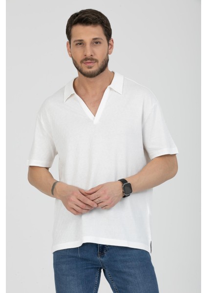 Erkek %100 Pamuk V Yaka T-Shirt - Rahat Kesim, Günlük Kullanım Için Ideal