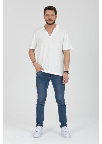 Erkek %100 Pamuk V Yaka T-Shirt - Rahat Kesim, Günlük Kullanım Için Ideal