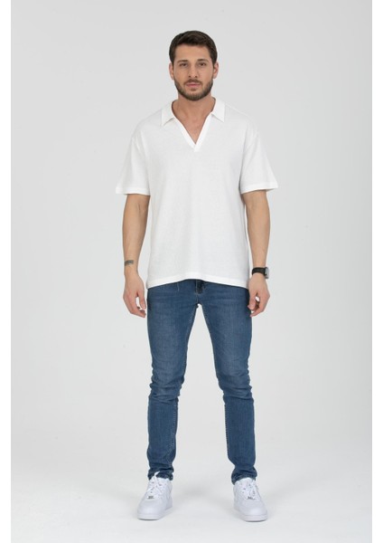 Erkek %100 Pamuk V Yaka T-Shirt - Rahat Kesim, Günlük Kullanım Için Ideal