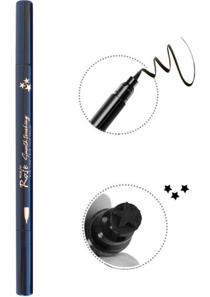 Çift Uçlu Yıldız Desenli Eyeliner