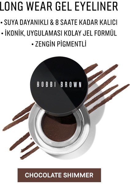 Long-Wear Gel Eyeliner - Uzun Süre Kalıcı & Suya Dayanıklı Jel Eyeliner 3g - Chocolate Shimmer fiyatları