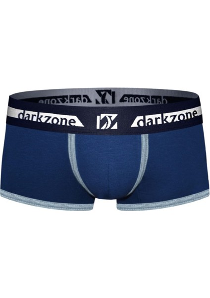 Gri Biyeli Kısa Lacivert Erkek Boxer 3204