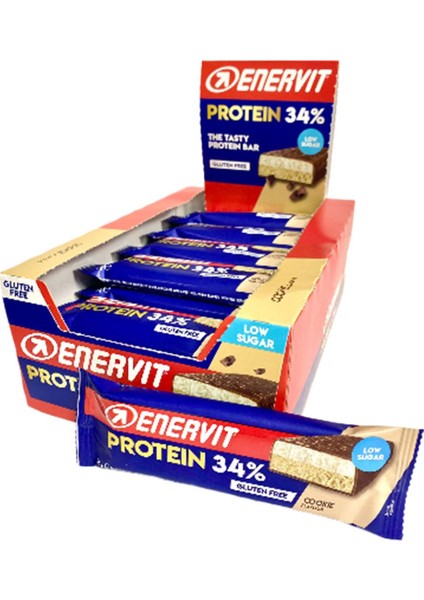%34 Protein Bar 55GR 25 Adet - Kurabiye Aromalı