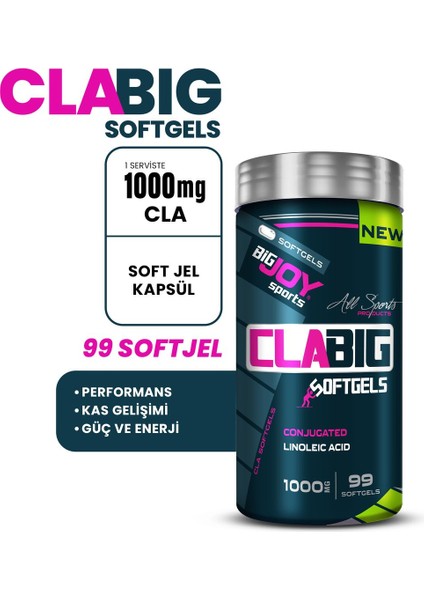 Clabig CLA Aspir Yağı Takviye Edici Gıda 99 Kapsül – Sporculara Özel Yağ Metabolizması fiyatları