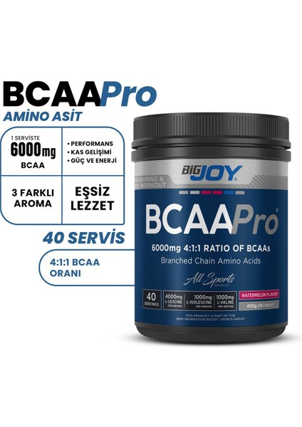 Bcaapro BCAA Amino Asit Tozu 400 g Karpuz Aromalı – Sporculara Özel Kas ve Performans Desteği fırsatları