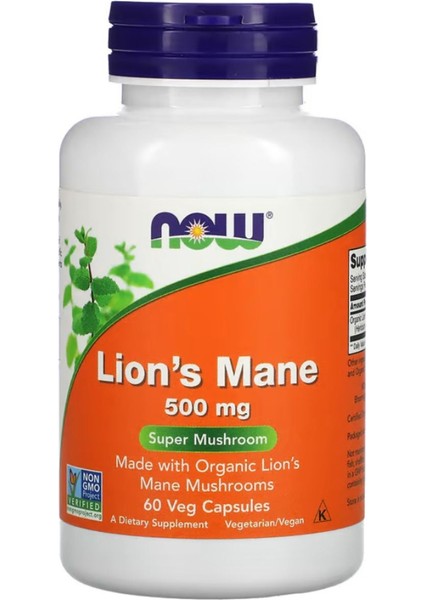 , Lion's Mane, 500 Mg, 60 Veg Capsules Usa VERS.234243534