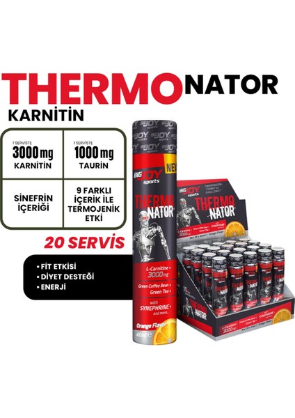 Bigjoy Thermonator L-Carnitine 3000 Mg 20 Ampül Portakal Aromalı modelleri