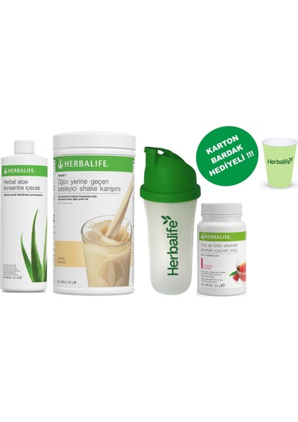 Shake Vanilya Aloe Konsantre Içecek Shaker Ahududu Çay 50 gr