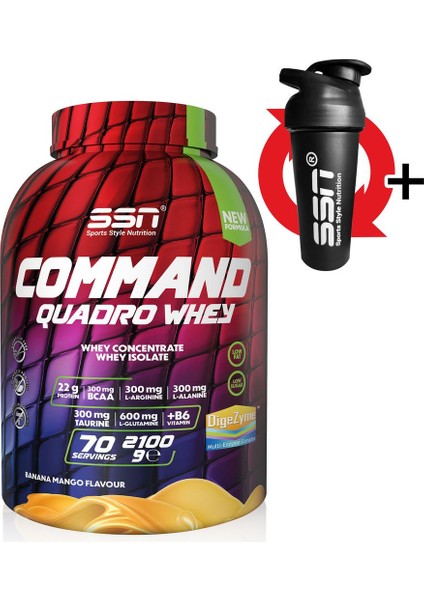 Command Quadro Whey 2100 gr ( Muz Mango ) Protein Tozu