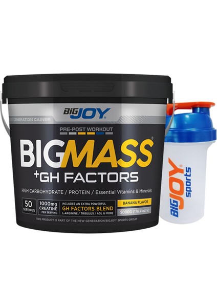 Bigmass Mass Gainer Gh factors Karbonhidrat Protein Muz Aroma 5000g fiyatları
