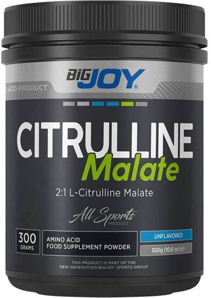 Bigjoy Citrulline Malate 300g 2:1 Sitrulin Malat Tozu Enerji ve Performans Artışı için fiyatları