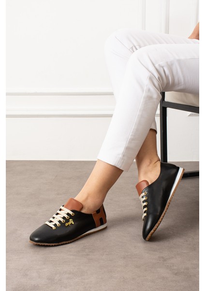 Siyah Simli Bağcıklı Günlük Iç Taban Kadın Sneaker fiyatları