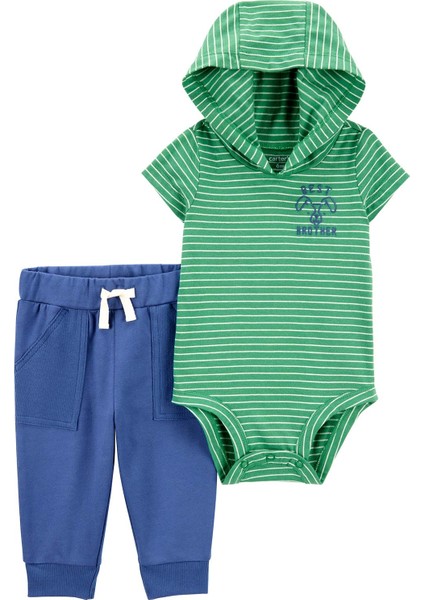 Erkek Bebek Body Pantolon Set 2'li Paket