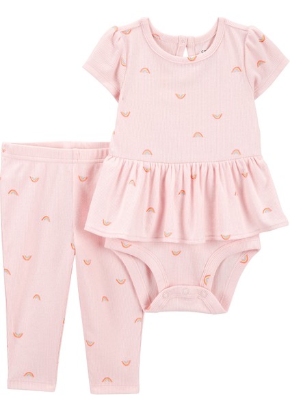 Kız Bebek Body Pantolon Set 2'li Paket