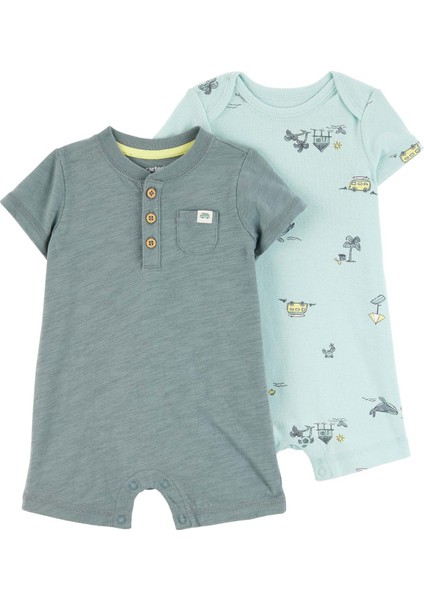 Layette Erkek Bebek Tulum Set 2'li Paket