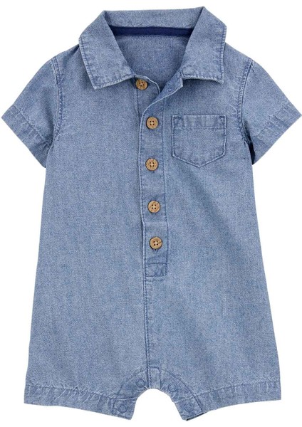 Erkek Bebek Kısa Tulum