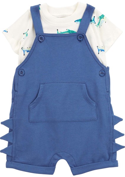 Erkek Bebek Salopet Set 2'li Paket