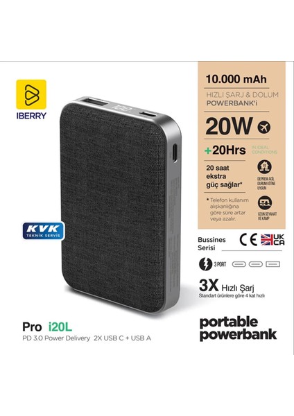 10000 Mah 20W Hızlı Powerbank