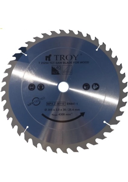 25254 Ahşap Dairesel Testere Bıçağı Ø305 mm x 40T