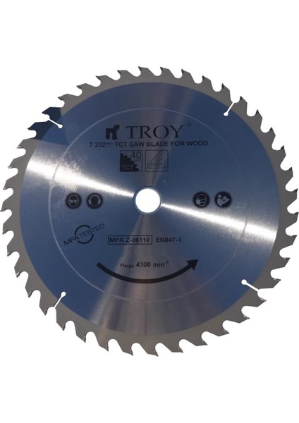 25204 Ahşap Dairesel Testere Bıçağı Ø255 mm x 40T