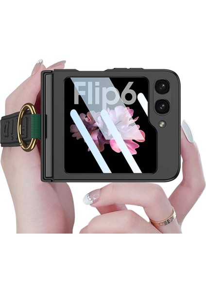 Galaxy Z Flip 6 Kılıf Kamera Korumalı Yüzüklü Zore Flip Ring Kıpta KAPAK-SIYAH-8680436798775-NOİR107