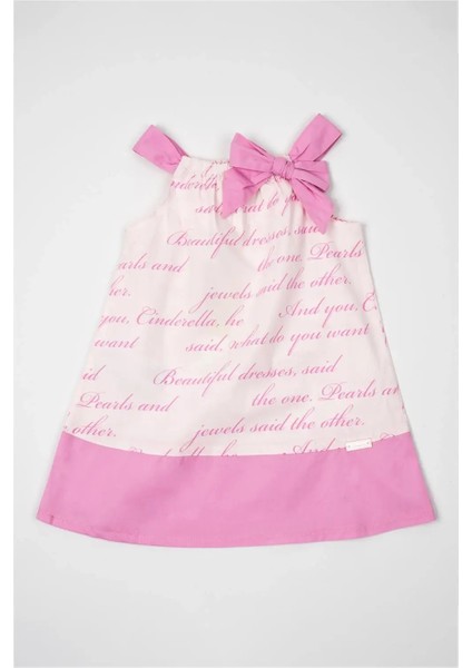 Kız Çocuk Pembe Kurdele Detaylı Askılı Yazlık Elbise fırsatları