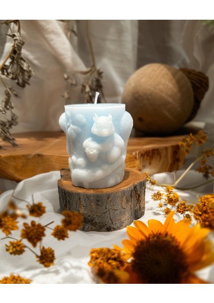 De.Lut Tasarım Parafin Kokulu Dekoratif Mum No.3 Sincap