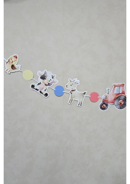 Çiftlik Konsept Bannerlı Doğum Günü Balon Zinciri Seti modelleri