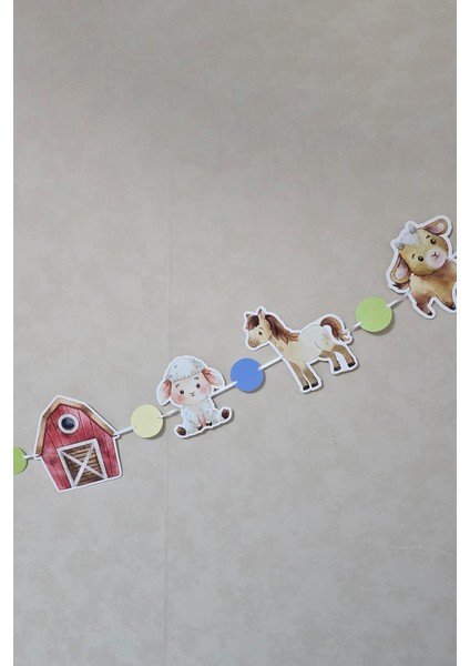 Çiftlik Konsept Bannerlı Doğum Günü Balon Zinciri Seti fırsatları