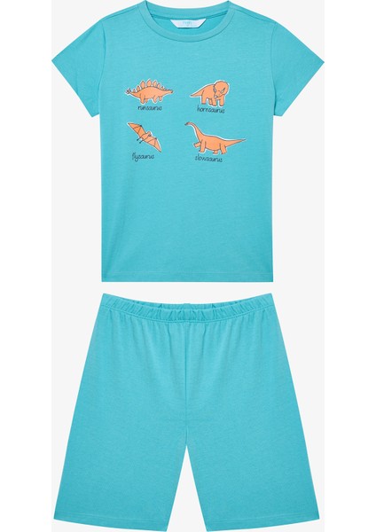 Pamuklu Erkek Çocuk Sleepysaurus 2li Çok Renkli Pijama Takımı
