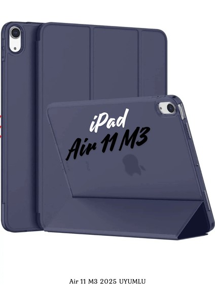 Apple iPad Air 11 2025 M3 Çip Uyumlu Katlanabilir Standlı Smart Cover Fuchsia Tablet Kılıfı