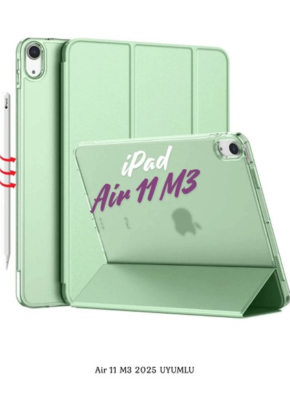 Apple iPad Air 11 2025 M3 Çip Uyumlu Katlanabilir Standlı Smart Cover Fuchsia Tablet Kılıfı
