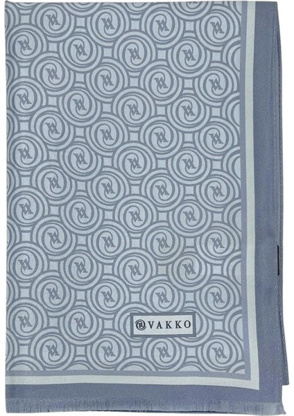 Twill Ipek Şal - Yeni Monogram - Bebe Mavi