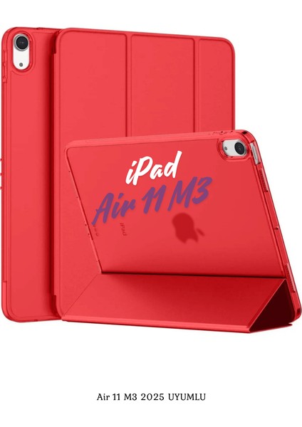 Apple iPad Air 11 2025 M3 Çip Uyumlu Katlanabilir Standlı Smart Cover Fuchsia Tablet Kılıfı