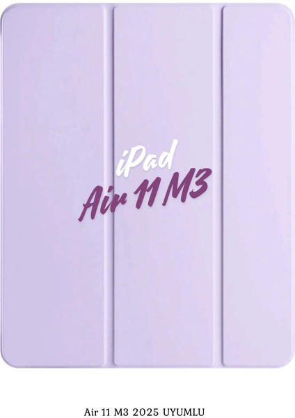 Apple iPad Air 11 2025 M3 Çip Uyumlu Katlanabilir Standlı Smart Cover Fuchsia Tablet Kılıfı