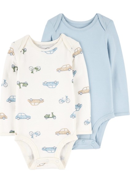 Erkek Bebek 2'li Uzun Kollu Body Set