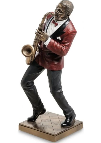 Hediyelik Veronese Poliserin Biblo Wise Saksafon Çalgıcı Cazcı 11 x 12.5 x 29 x cm Özel Zarif 1 Adet fırsatları