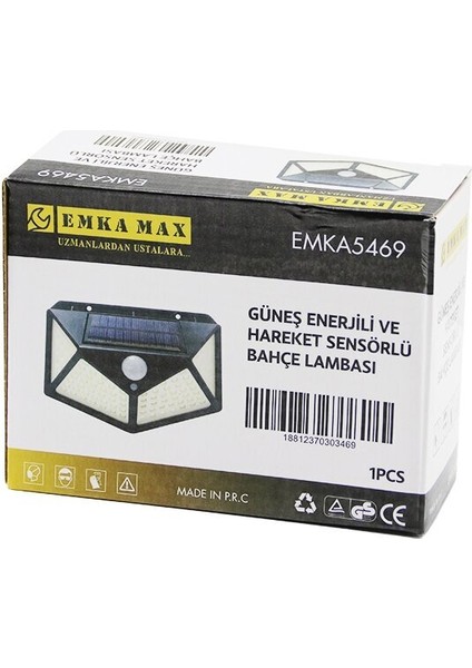 4 Açılı Solar - Hareket Sensörlü Aplik Duvar Lambası Dış Mekan 9.5 x 13.5cm (3791) fiyatları