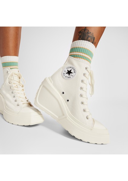 Chuck 70 De Luxe Wedge Unisex Krem Sneaker modelleri