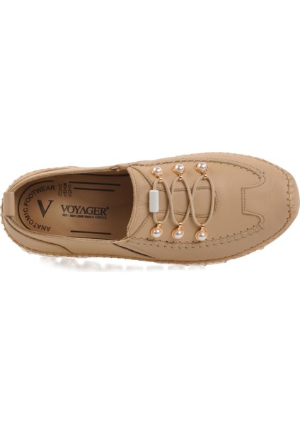 Voyager 9871 Z Bej Deri Kadın Günlük Ayakkabı fırsatları